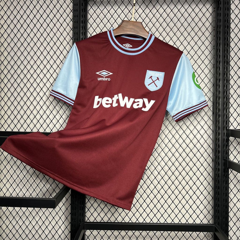 Camisa West Ham 24/25 1 uniforme