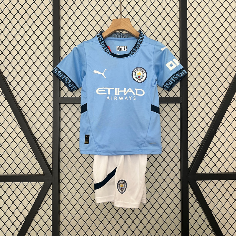 Kit infantil Manchester city 24/25 1 uniforme