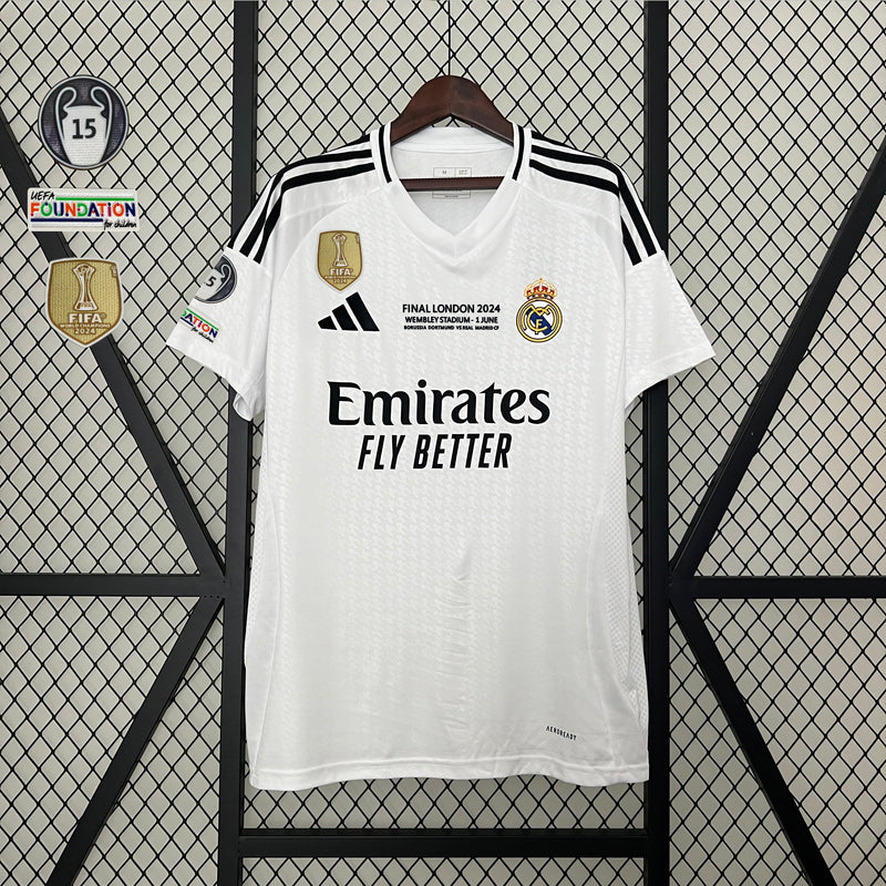 Camisa Real Madrid 24/25 padrão champions