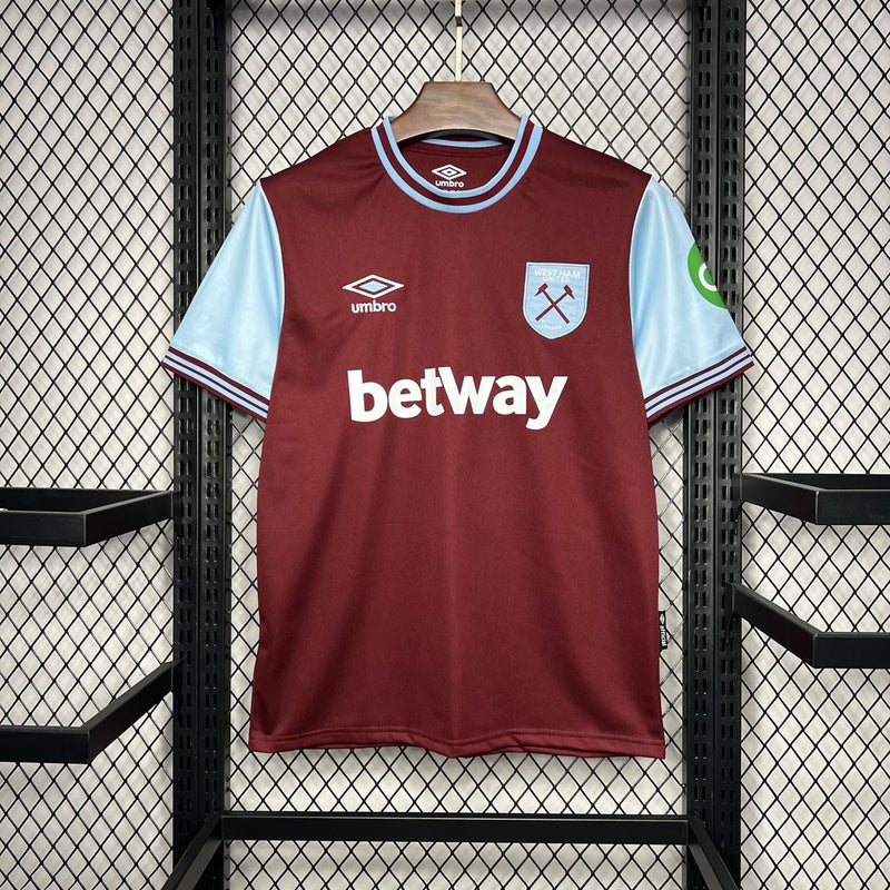 Camisa West Ham 24/25 1 uniforme