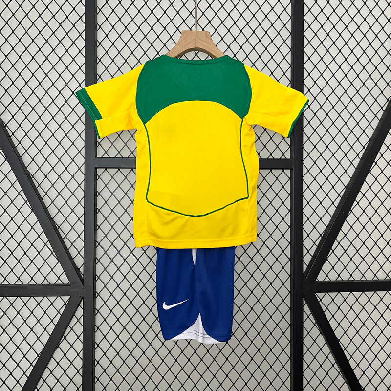 Kit infantil Brasil Retrô 2002 1 uniforme